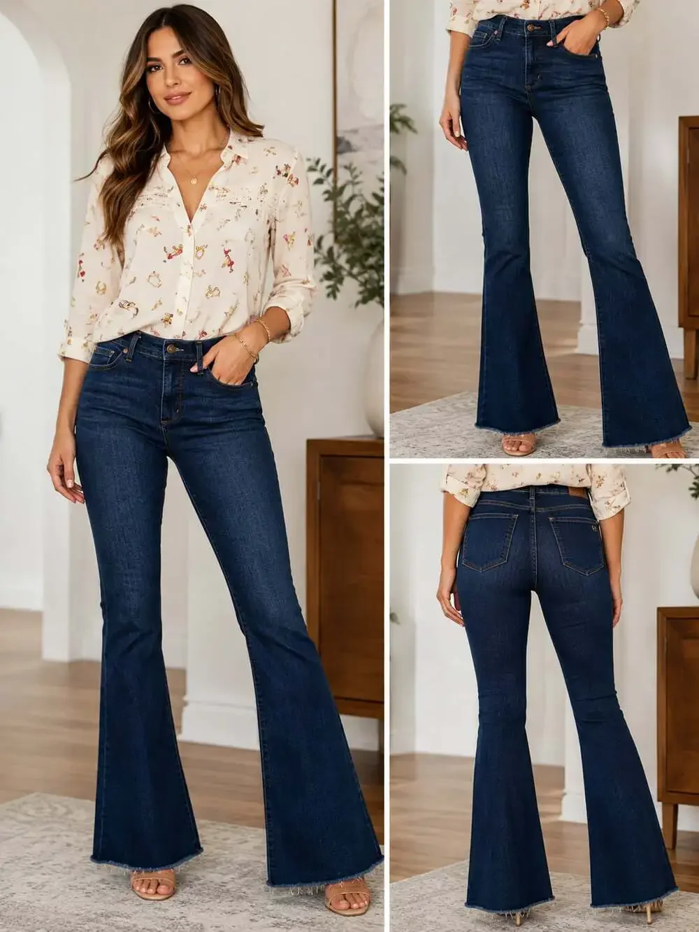 Sofia Jeans by Sofia Vergara Melisa Flare Jeans • Dark Wash • Raw Hem 👖✨